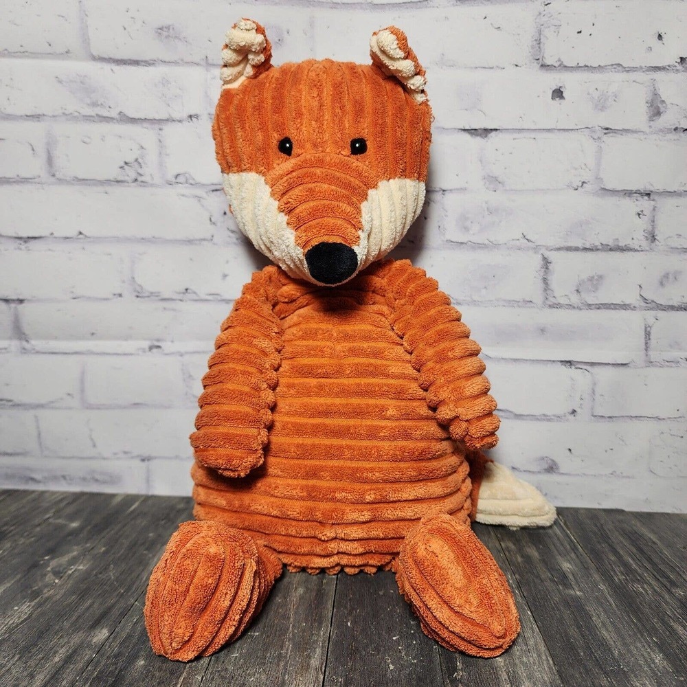 Jellycat Fox Plush Stuffed Animal Toy London Orange Corduroy Approx 16"